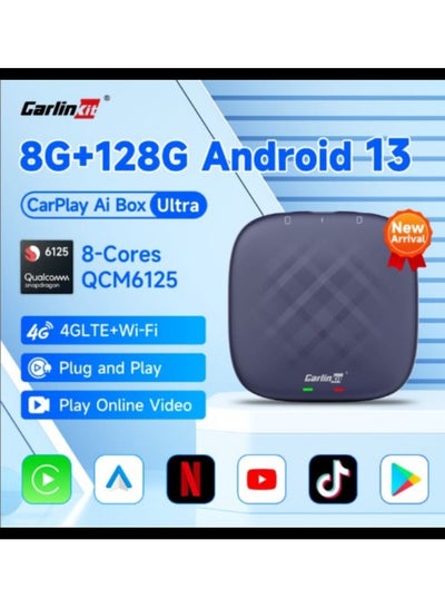 Android 13.0 Carlin kit CarPlay Ai Box 8+128GB Ultra Series With