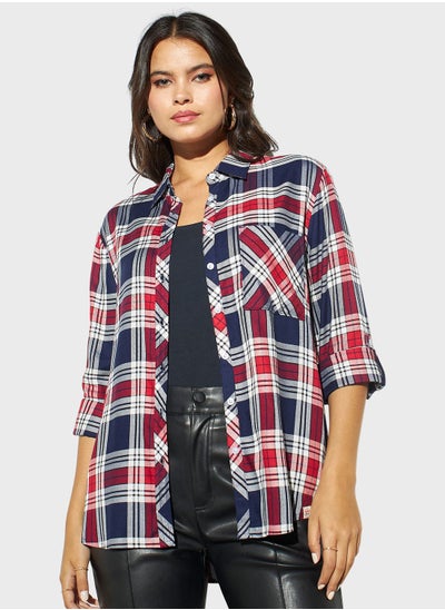 Buy Pocket Detail Checked Shirt in UAE