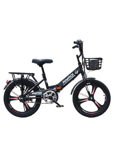 Buy 20inch Foldable Mountain Bike High-Carbon Steel Frame Shock Absorber, Lightweight Portable Bike for Women and Men, City Bicycle for Work School in Saudi Arabia