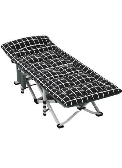 اشتري Folding Camping Cots Your Comfortable Solution Black White في الامارات