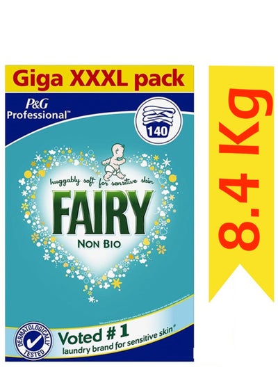 Buy Non-Bio Laundry Detergent Washing Powder For Sensitive Skin giga pack, 140 washes, 8.4 Kg in UAE