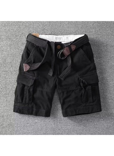 اشتري 2024 Spring Summer New Casual Shorts Multi-Pocket Plus Size Trendy Black في السعودية