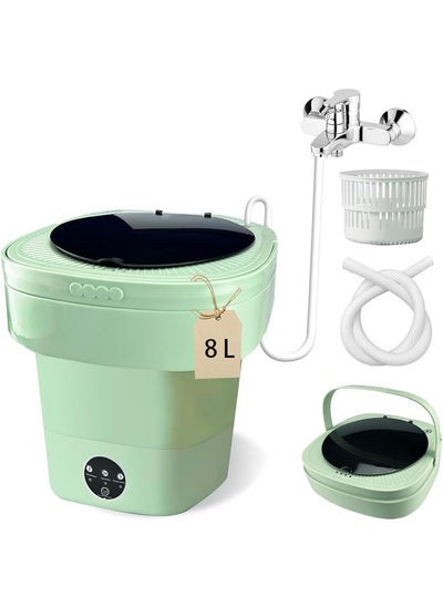 Buy Portable Washing Machine, 9 L Mini Folding Washer, Deep Cleaning of Underwear,Baby Clothes,or Small Items,Foldable Washing Machine for Apartment, Camping, RV, Travel, Green in Saudi Arabia