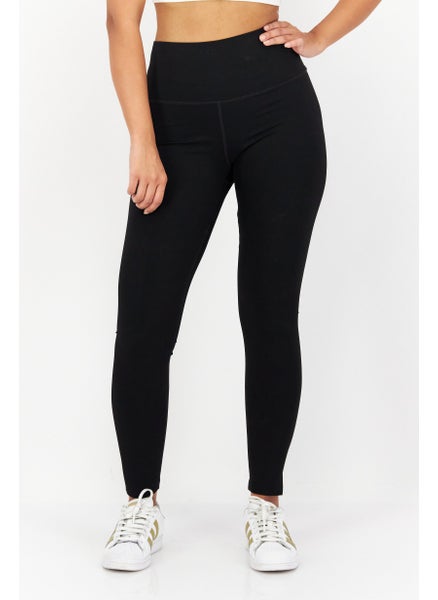 اشتري Women Sportswear Fit Plain Training Tight, Black في الامارات