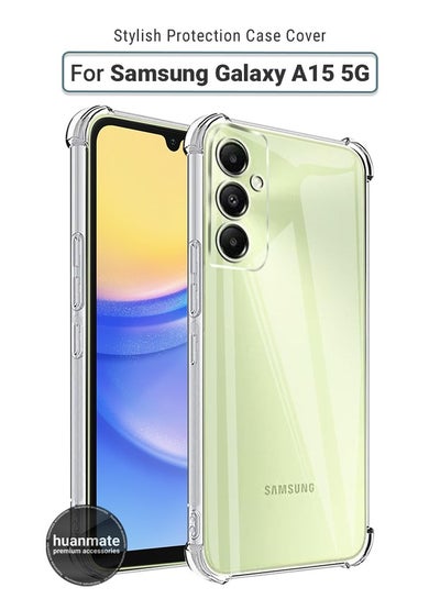 Buy Samsung Galaxy A15 5G Shock Proof Case Cover - Ultra Clear, Durable & Accurate Cut-outs - Scratch, Dust & Smudge Protection - Clear Silicon Back Cover for Samsung Galaxy A15 5G in Saudi Arabia