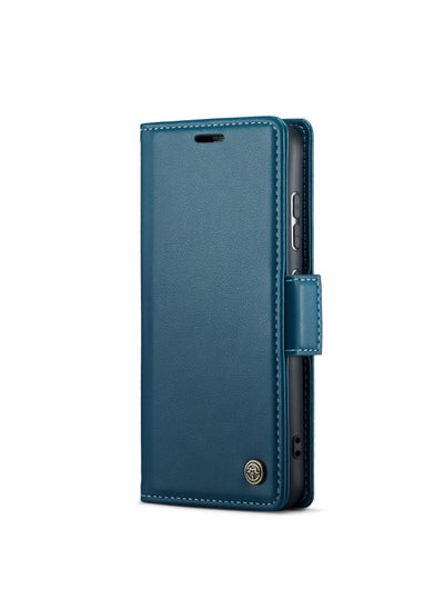 Buy Flip Wallet Case For Samsung Galaxy S23 plus [RFID Blocking] PU Leather Wallet Flip Folio Case with Card Holder Kickstand Shockproof Phone Cover (Blue) in Egypt