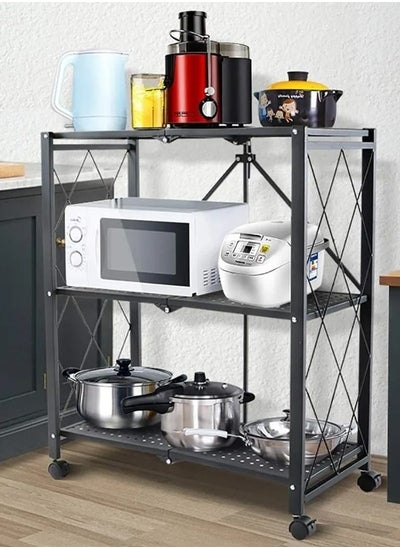 Buy 3-tier kitchen iron storage rack organizer in Saudi Arabia