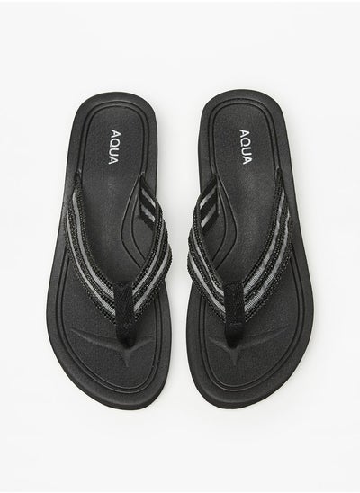 Buy Women's Embellished Thong Slippers in UAE