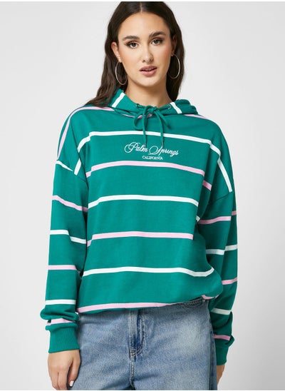 Buy Hooded Stripe Sweatshirt in Saudi Arabia