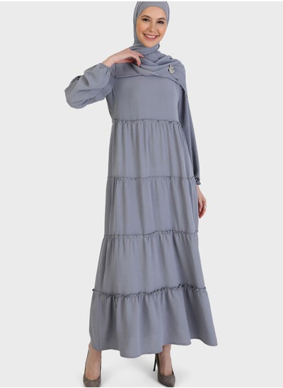 Buy Puff Sleeve Tiered Dress in UAE