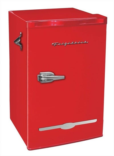 Buy Frigidaire Retro Bar Fridge Refrigerator with Side Bottle Opener, 3.2 cu. ft, Red in UAE