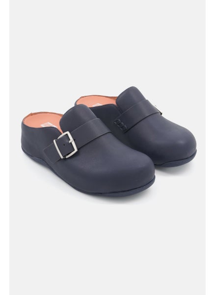 اشتري Women Shuv Buckle-Strap Slip On Clogs, Navy Blue في السعودية