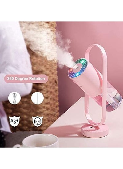 Buy Portable Mini Humidifier Negative Ion 200ml Ultrasonic Diffuser 360 Degree in UAE