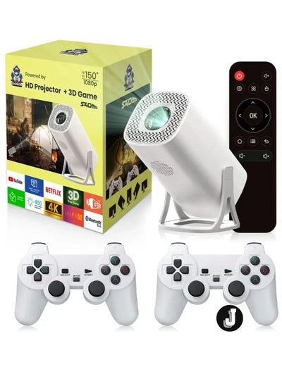 Buy "S40 Max 2-in-1 Smart Projector & Game Console | Android 11, WiFi 6, 4K HD Video Support, Bluetooth 5.0 | Home Theater Projector - US Plug" in UAE