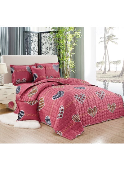 Buy Compressed Colored Comforter Set Single Size 4 Pieces 1 comforter + 1 bed sheet + 1 Pillowcase + 1 cushion case in Saudi Arabia