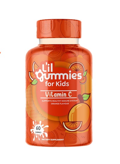 اشتري Vitamin C Immunity Gummies For Kids - 60 Vegan Gummies, Natural Orange Flavor, Supports Immunity Defense في الامارات