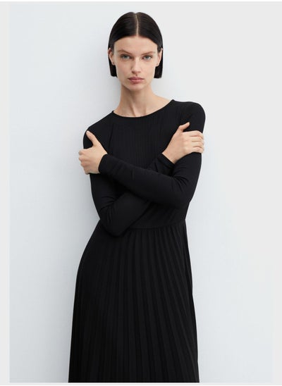 Buy Plated Crew Neck Dress in Saudi Arabia