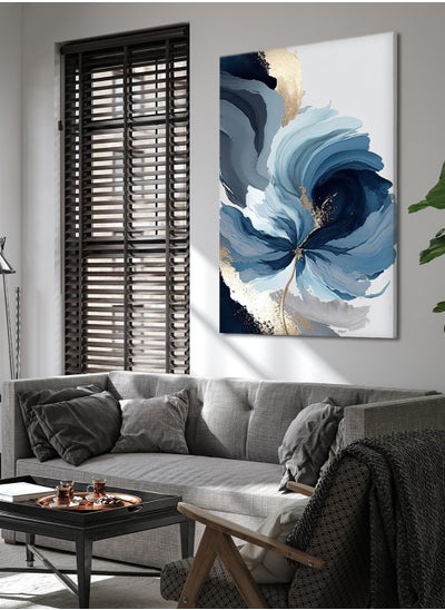 Buy Canvas Wall Art Stretched Over Wooden Frame with Flower Abstract Oil Painting Painting in Saudi Arabia