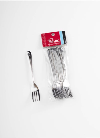 Buy Japanese steel dessert fork 12 pieces in Saudi Arabia