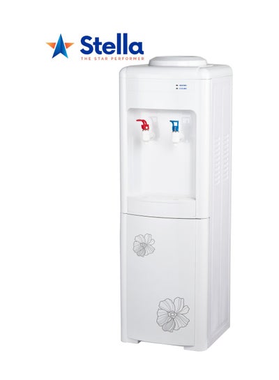 Buy Top Loading Water Dispenser With Hot and Cold Water and Compressor Cooling, Cabinet for Storage, Floor Standing, Suitable for Home, Office etc. in UAE