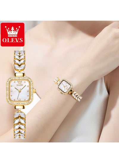 اشتري Watches for Women Fashion Quartz Stainless Steel Water Resistant Watch Gold 9987 في الامارات