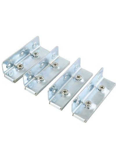 اشتري Robustline Alloy Metal Bed Clamps Set Of 4 Pieces Silver في الامارات