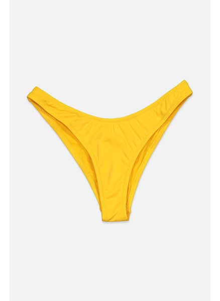 Buy Women Plain Bikini Bottom, Yellow in Saudi Arabia