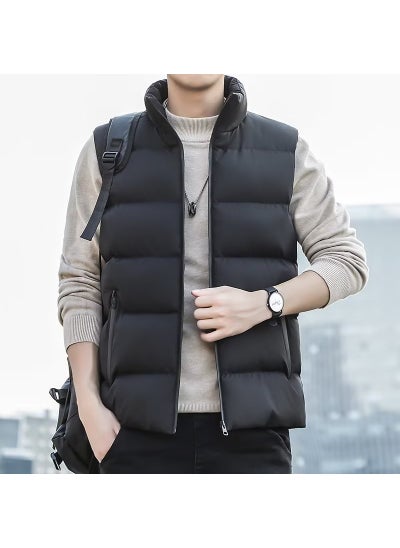 اشتري Slim Lightweight Mens Vest Autumn Winter 2022 New Sleeveless JacketBlack Black في الامارات