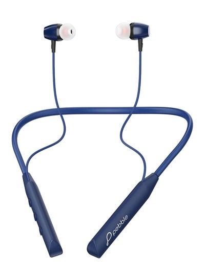 Buy Wireless Neckband Headphones Flex Buzz True bass Sound with Microphone and Voice Assistant Noise Cancellation Bluetooth 5.0 and Water Resistant Blue in UAE