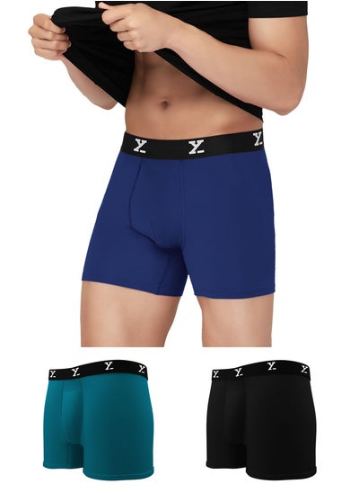 Buy Pack of 3 mens IntelliSoft Modal Boxer Briefs in UAE