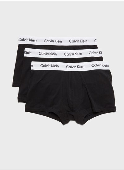 Buy Calvin Klein Low Rise Trunks 3 Pack in Cotton Stretch in UAE