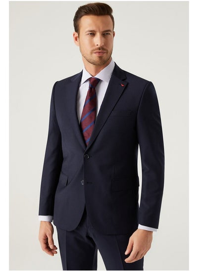 Buy DS Damat Navy Blue Classic Suit -41% Wool in UAE