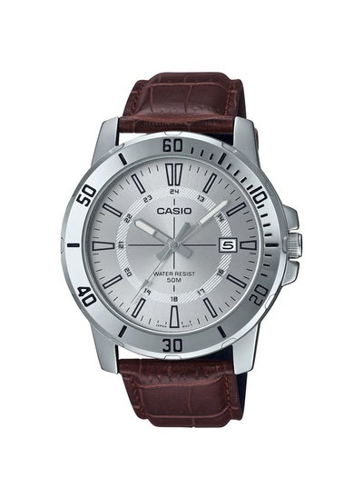 اشتري Leather Analog Watch MTP-VD01L-7CVUDF في مصر