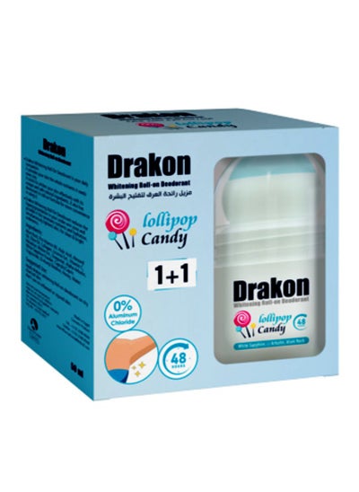 Buy Drakon Deo Whitening Lollipop Candy Roll On 50Ml1+1 in Egypt