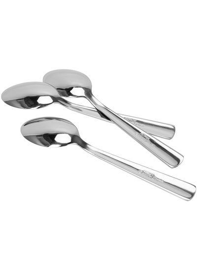 Buy 3-Piece Tea Spoon 15cm, Stainless Steel Cutlery Set Flor Series in UAE