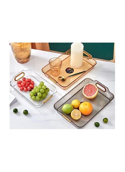 Buy Decorative Kitchen Bathroom Vanity Tray Kitchen Countertop Storage Shelf Coffee Table Decorative Tray Cosmetic Organizer Display Holder Portable for Desktop  35 * 25 in Egypt