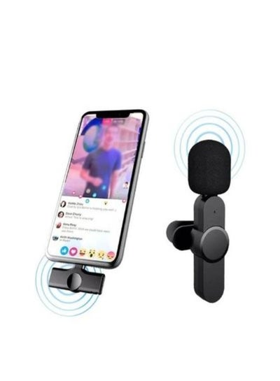 Buy Wireless Mini Microphone Connect With Mobile And Type C Lapel Clip in UAE