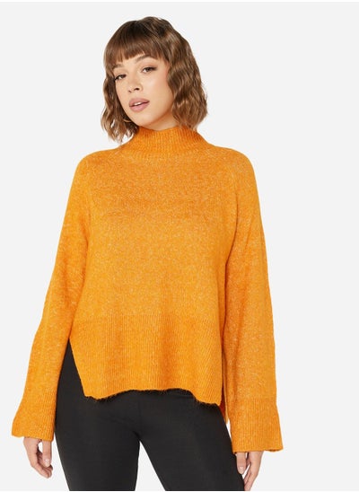 اشتري Relaxed High Neck Knit Pullover في السعودية