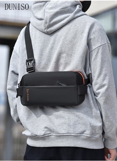 اشتري Compact Chest Bag for Men Waterproof Crossbody Bag Multipurpose Chest Shoulder Bag with Buckle Multi-pocket Everyday Carry Bag Sling Bag for Travel Work Sports في الامارات