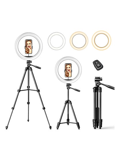 Buy Ring Light with Stand and Phone Holder, Selfie Ringlight with Photographic Light Mounting in UAE