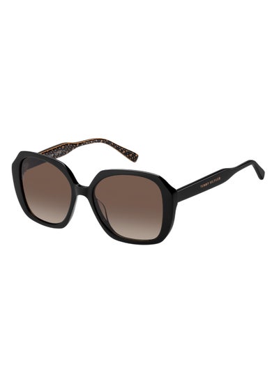 Buy Women's Uv Protection Square Shape Acetate Sunglasses Th 2105/S Brown 50 - Lens Size: 50.4 Mm - Blk Ptt Bw in UAE