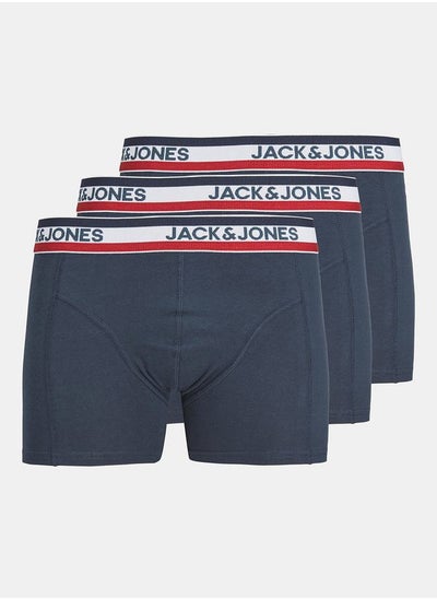 اشتري Pack of 3 - Waistband Logo Detail Trunks في السعودية