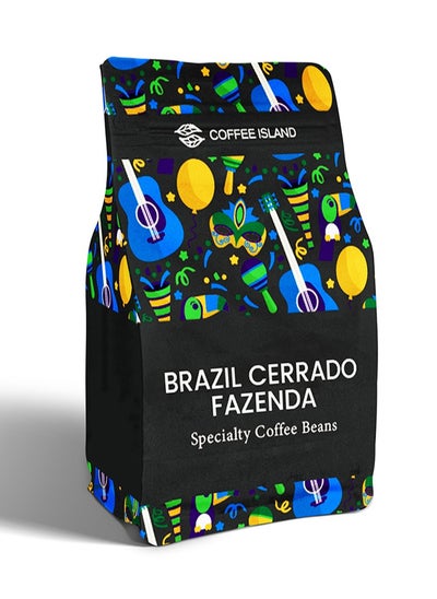 Buy “Coffee Island” Brazil Cerrado Fazenda Specialty Coffee, 100% Arabica, Medium Roast, Low Acidity, Medium-Bodied, Sweet Chocolate Flavor, SCA Score 86+, 250 Gram in UAE