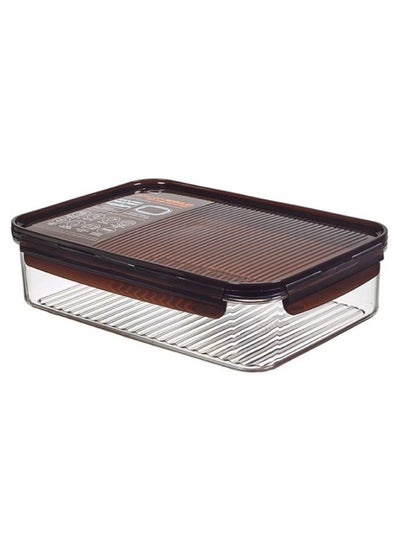 اشتري Lock & Lock Modular Bisfree 
Rectangular Container (Wave) 2.1L Dark Brown في مصر