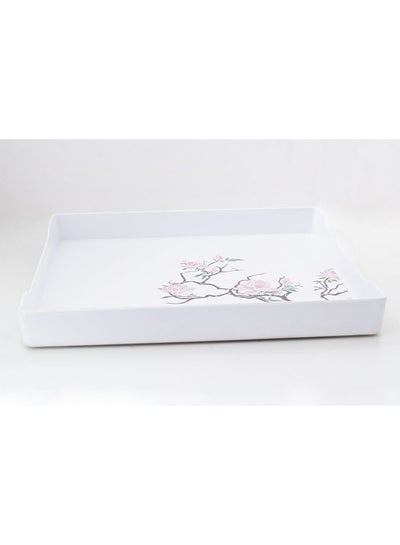Buy Bright Designs Melamine Matt Square Tray 
Set of 1 (L 38cm W 38cm) Cherry Blossom in Egypt