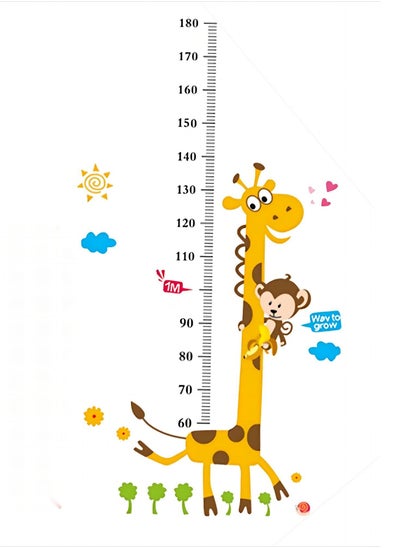 اشتري COOLBABY Cartoon Giraffe Kids Height Ruler Wall Sticker Wallpaper Children's Height Wall Sticker Kids Room Decoration Height Stickers في الامارات