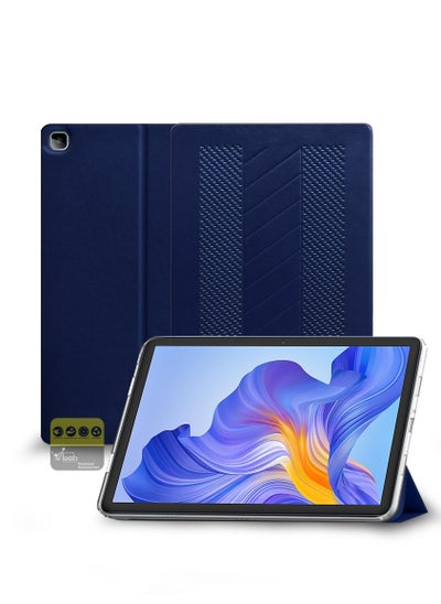 Buy Trifold Stand PU Leather Case Cover For Honor Pad X8/Honor Pad X8 Lite 2022 Navy Blue in Saudi Arabia