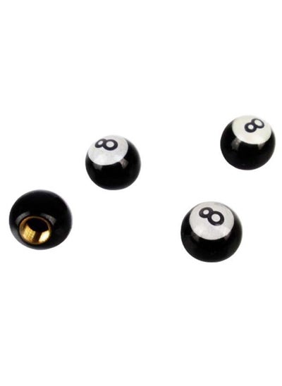 Buy 4-Piece 8 Print Ball Style Valve Cap Set in Saudi Arabia