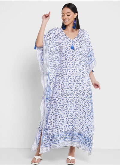 اشتري Cape Sleeve Printed Kaftan في الامارات