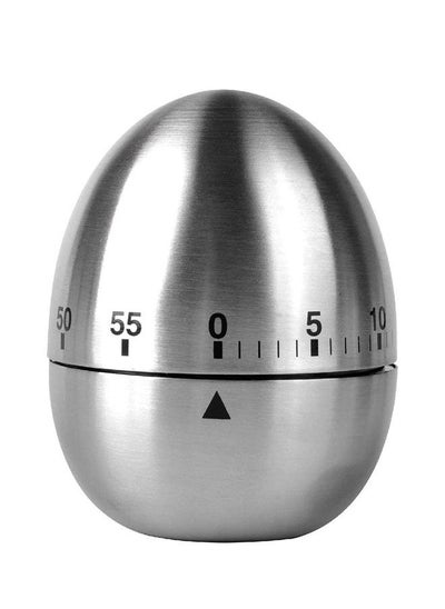 Buy Egg Kitchen Timer, Stainless Steel Egg Shaped Timer Mechanical Rotating Alarm, 60 Minutes Count Down Timer for Cooking Shaped Mechanical Rotating Alarm for Cooking Kitchen Timer in Saudi Arabia